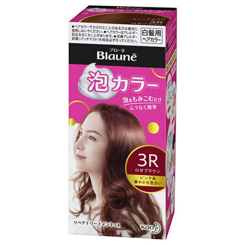 Kao Blaune Bubble Hair Color - 3R/Rose Brown