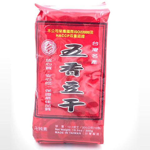 Taiwan Five Spice Dried Tofu 300g/(10bag)五香豆干