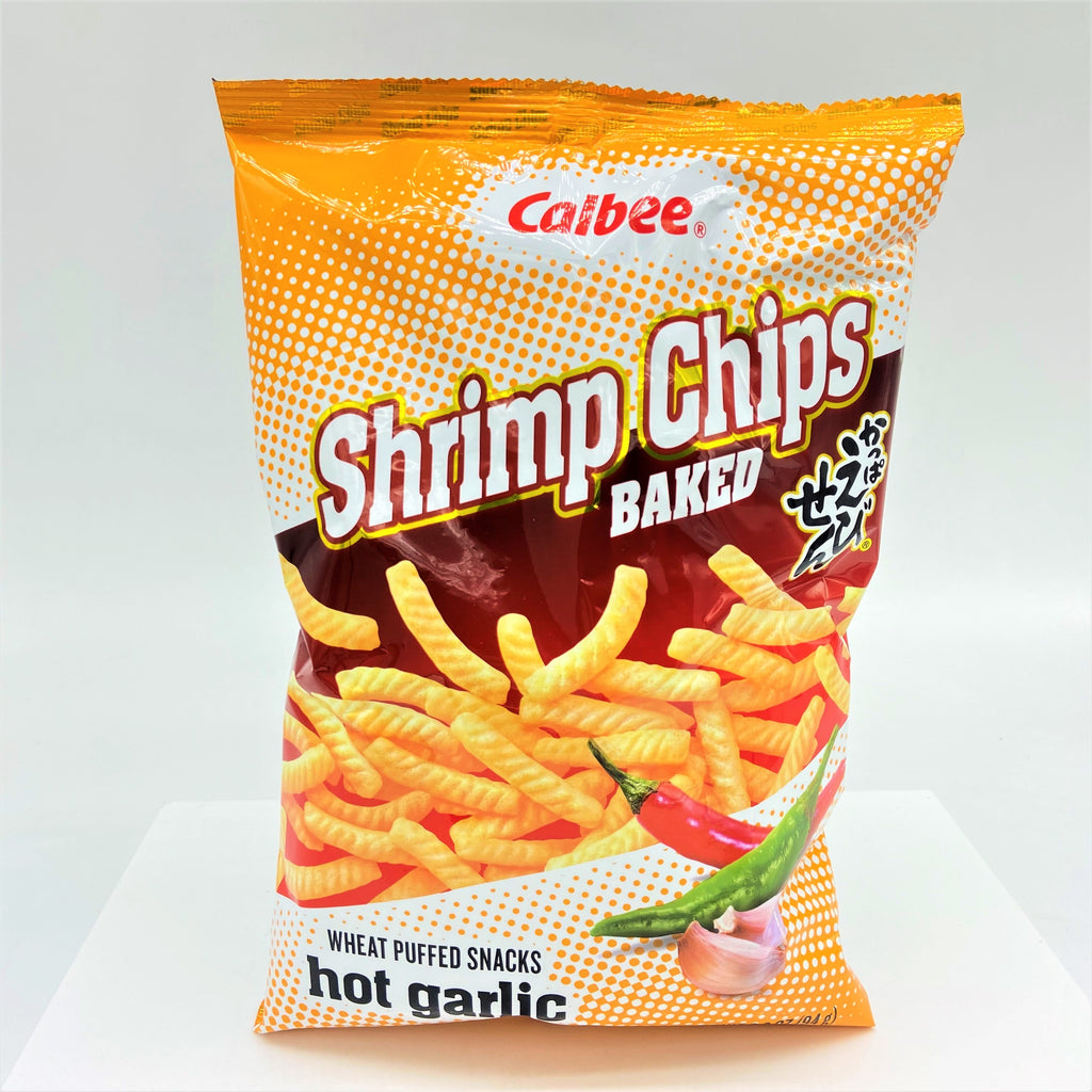 Calbee Shrimp Chips Baked, Hot Garlic 3.3 oz