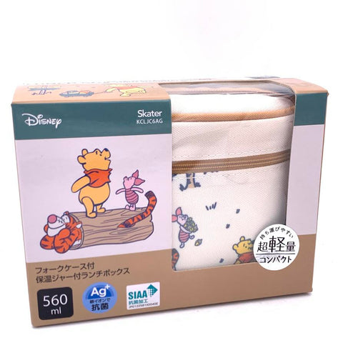 Skater x Winnie the Pooh Antibacterial Heat Retention Bento Box with Jar 560ml