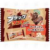 Yurakuseika Chocolates Black Thunder Almond & Hazelnut Mini Bars143g/(11pcs)黑雷神杏仁堅果巧克力