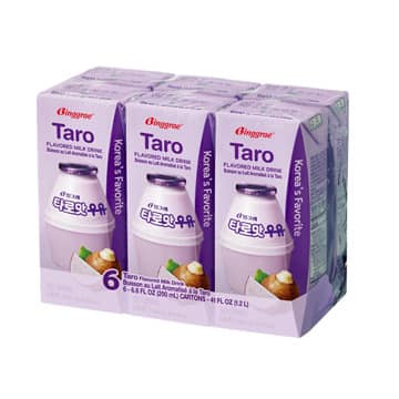 Binggrae Taro Flavored Milk Drink 6.8ozX6pack芋頭牛奶保久调味乳