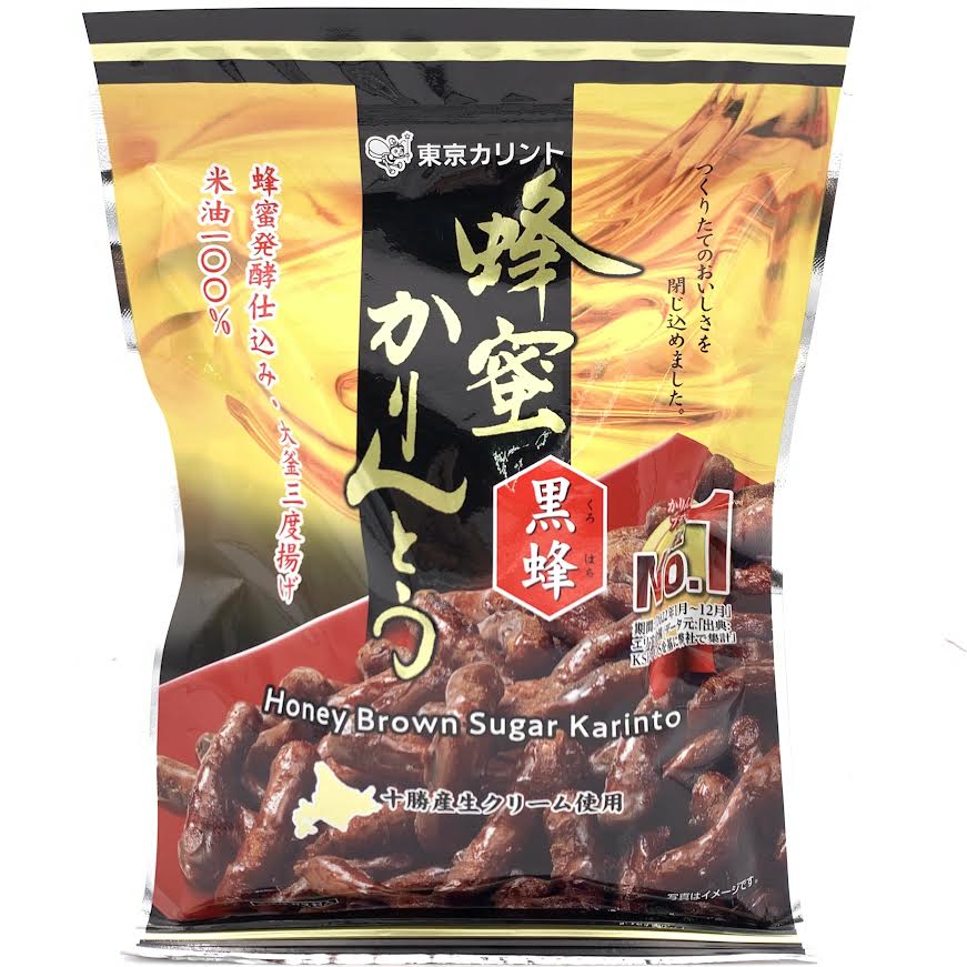 Tokyo Karinto Hachimitsu Karinto Honey Brown Sugar Wheat Cracker 3.17oz/(90g)蜂蜜黑蜂
