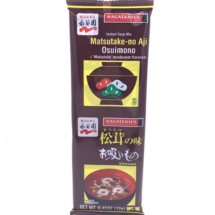 Nagatanien Naturally Instant Soup Mix Matsutake Osuimono Mushroom Flavored 12g/(4 servings)松茸口味