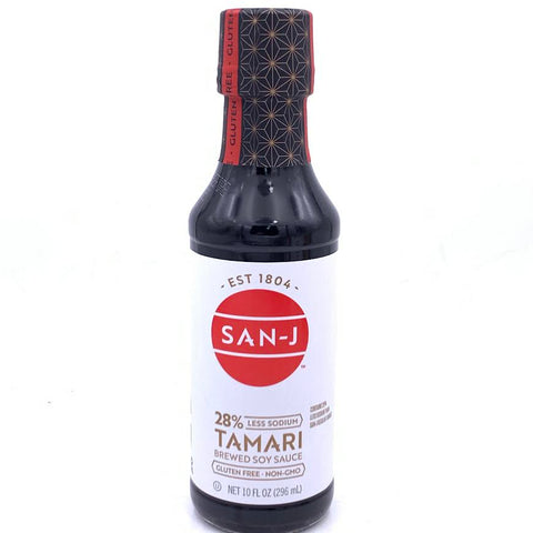 San-J Tamari Gluten Free 28% Less Sodium Brewed Soy Sauce 10oz/296ml無麩質減鹽醬油