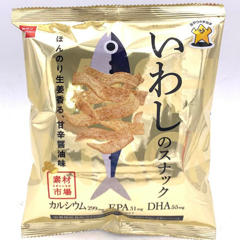 Oyatsu Ingredient Market Sardine Snacks - Slight Ginger Scent Sweet and Spicy Soy Sauce Flavor 61g 沙丁魚零食