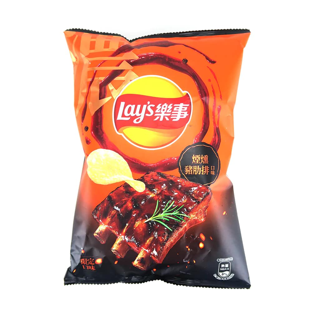 Lay's Chips Smoked Pork Ribs Flavor 59.5g樂事煙燻豬肋排口味洋芋片
