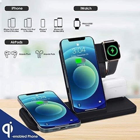 Labobbon Multi Function 4 In 1 Wireless Charger Input:5V/2-4A 9V/2-4A