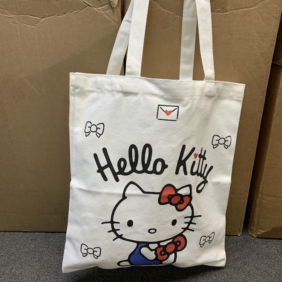 Hello Kitty Bag White Color - 帆布包(Size38cmx37cm)