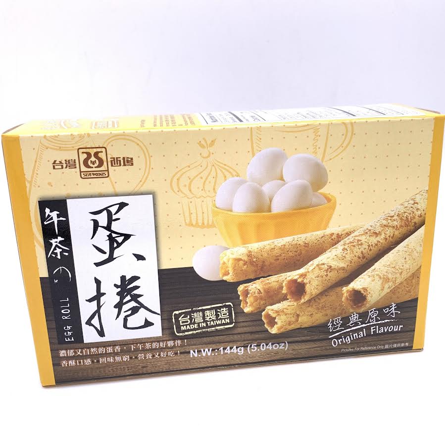 Seawood Original Flavor Egg Roll 144g/(72gx2bags)台湾西坞经典原味蛋捲