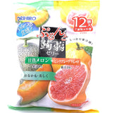 Orihiro Konnyaku Duo Fruit Juices Jelly - Grapefruit & Melon 240g/(20gx12pc)