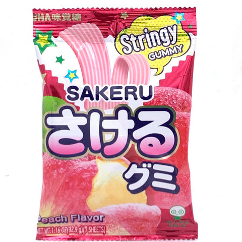 Uha Sakeru Gummy - Peach Flavor 32.9g/(7sheets)