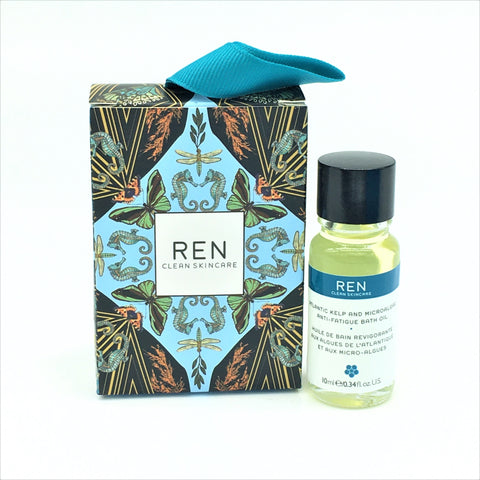 REN Clean Skincare Atlantic Kelp And Microalgae Anti-Fatigue Bath Oil, 10 ml / 1.7 oz