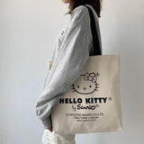 Hello Kitty Bag White Color - 帆布包(Size38cmx37cm)