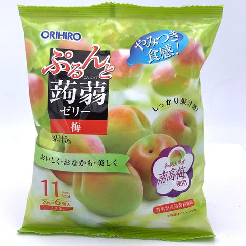 Orihiro Konnyaku Duo Fruit Juices Jelly - Plum Flavor 120g/6pcs蒟蒻梅子口味