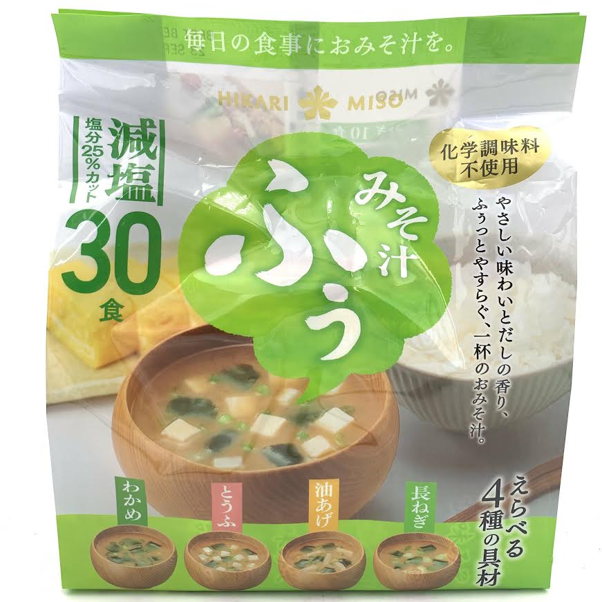 Hikari Instant Fu Miso Soup Awase Mild Sodium 14.7oz/(30packs)