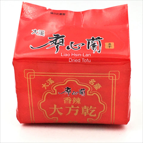 Liao Hsin-Lan Sliced Dried Tofu - Original Spicy Flavor 175g 大溪名產廖心蘭香辣大方乾