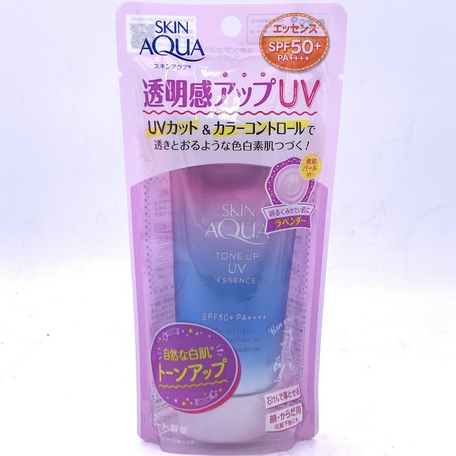Rohto Skin Aqua Tone-Up UV SPF50+PA++++ Essence (Lavender) 80g樂敦彩虹美肌防曬精華隔離霜薰衣草紫