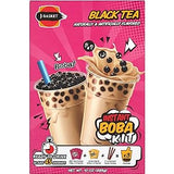 J-Basket Instant Boba Bubble Pearl Milk Tea Kit Variety (Taro, Black Tea, Matcha), 9 Total Servings