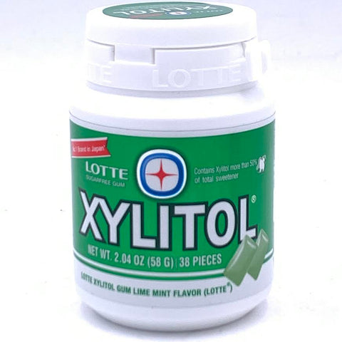 Lotte Xylitol Lime Mint Flavor Sugar Free Gum 58g/(38pcs)