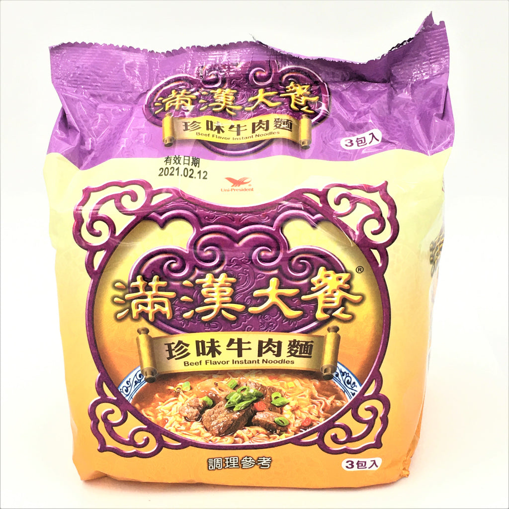 Taiwan Uni-President Beef Flavor Instant Noodles 173gX(3bags)