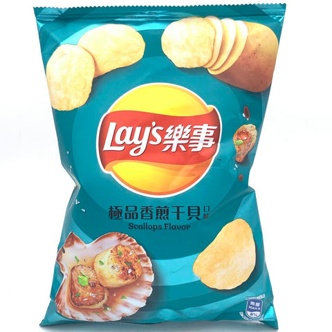 Lay's Pan-Fried Scallops Flavor Potato Chips 59.5g樂事極品香煎干貝口味洋芋片