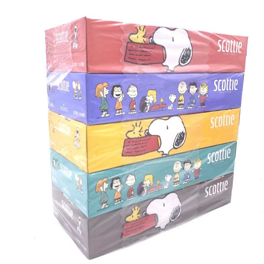 Scottie x Snoopy Facial Tissues 320sheets(160pairs)5boxes