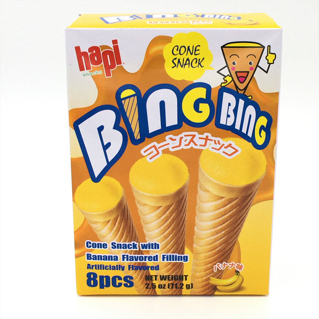 Hapi Bing Bing Cone Snack-Banana 2.5oz/ 71.2g(8pcs)