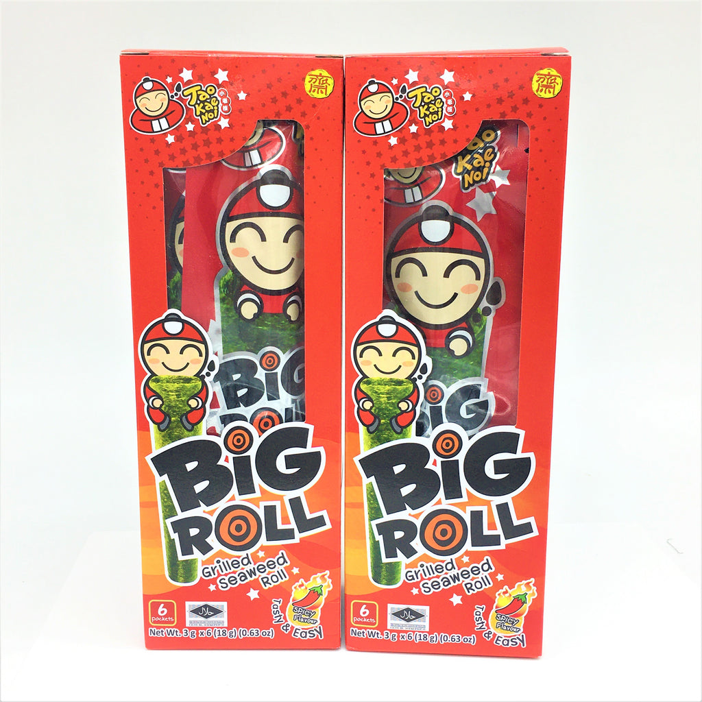 Taokaenoi Grill Seaweed Roll- Spicy 3g 6Packets X2