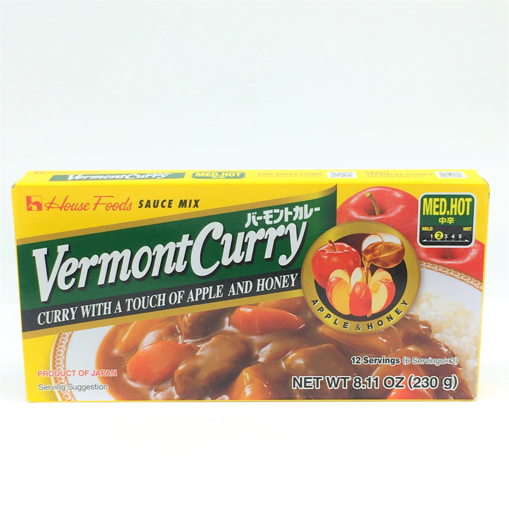 House Foods Japanese Vermont Curry With A Touch Of Apple And Honey 8.11oz  Med. Hot