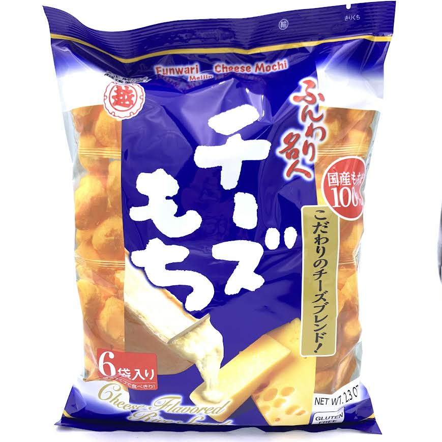 Echigo Seika Cheese Flavored Rice Snack - Cheese Mochi 66g/(6packs)