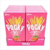 Glico Pocky Strawberry Cream Covered Biscuit Sticks 2.47oz X10