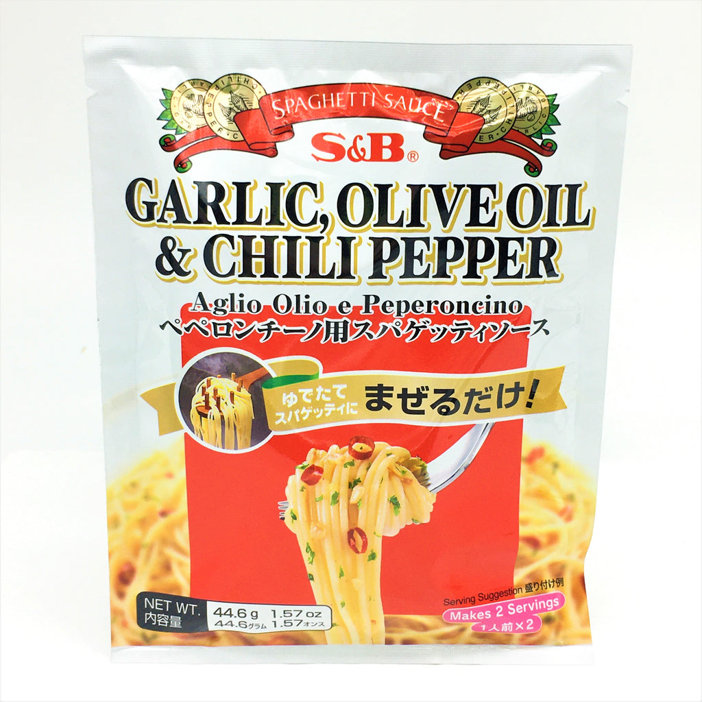 S&B Spaghetti Sauce -Garlic , Olive Oil , Chili Pepper 2 servings 44.6g