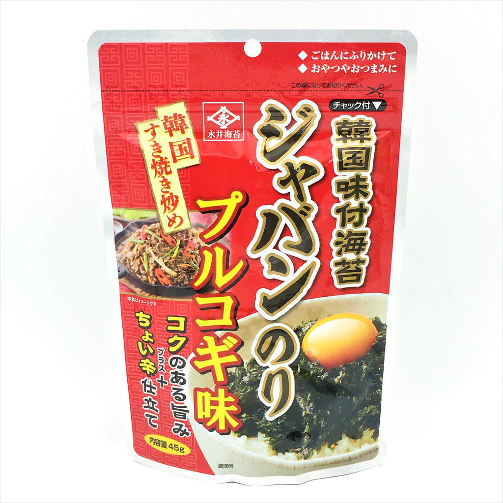 Nagai Korean Flavored Jaban Seaweed-Bulgogi Flavor 45g永井海苔韓式調味海苔(烤肉風味)