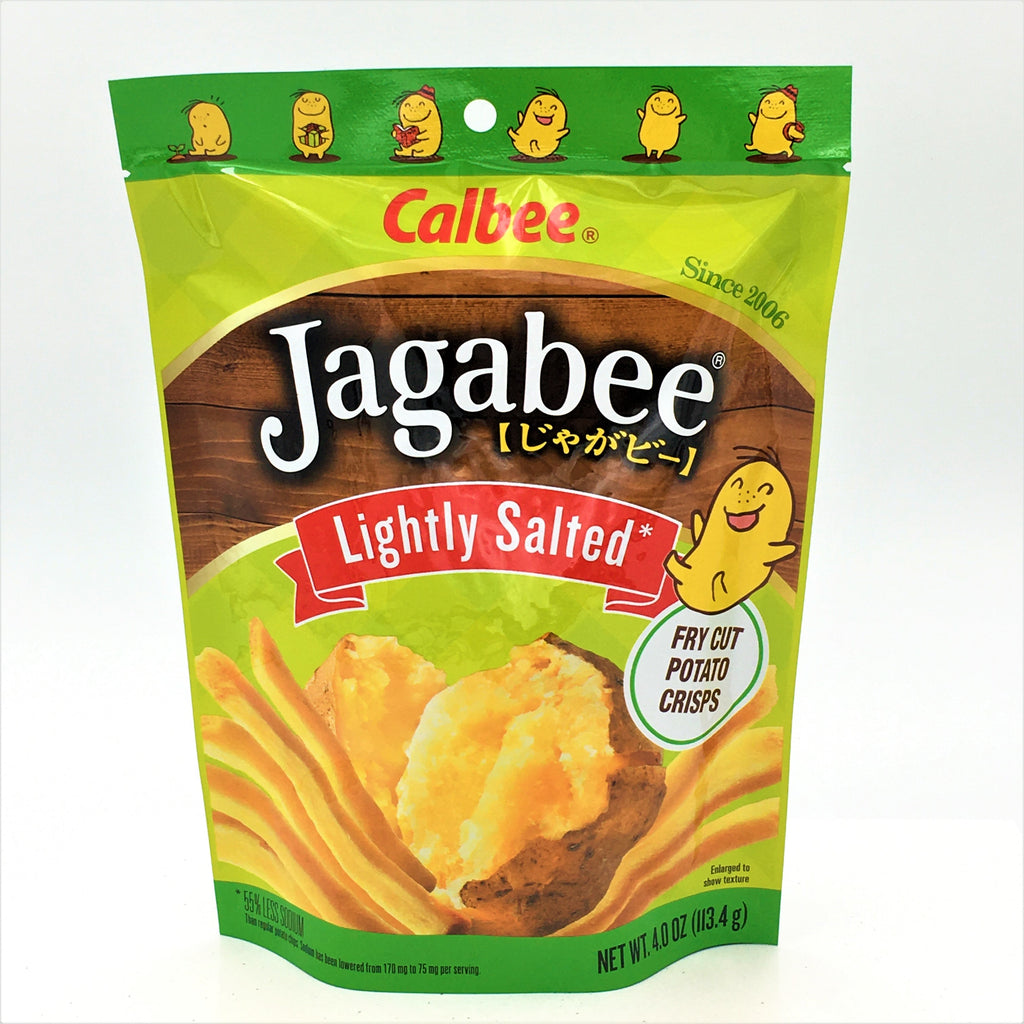 Calbee Jagabee Lightly Salted, Fry Cut Potato Crisps 55% Less Sodium 4oz/113.4g