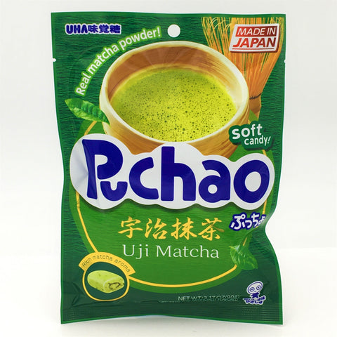 Uha Mikakuto Puchao Soft Chewy Uji Matcha Flavor Candy 3.17oz/ 90g