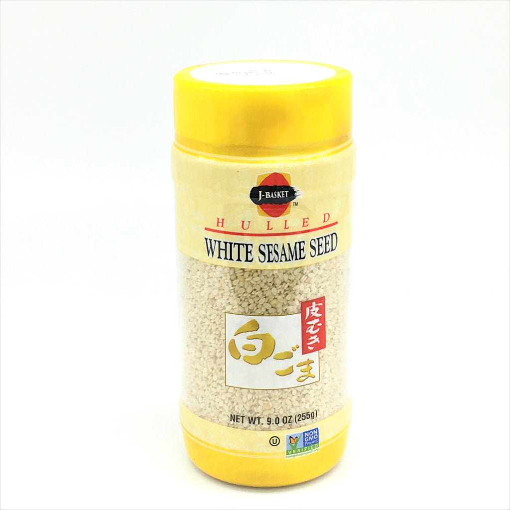 J-Basket Hulled White Sesame Seed 9oz /255g