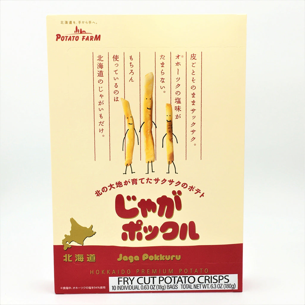 Calbee Jaga Pokkuru Hokkaido Fry Cut Potato Crisps Snacks 6.3oz/180g(10Bags)