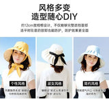 Needs Labo UV Cut Protection From Ultraviolet Rays Hat 12cm UPF50+(BlackxBeige)雙面可戴飄帶可折疊防曬帽