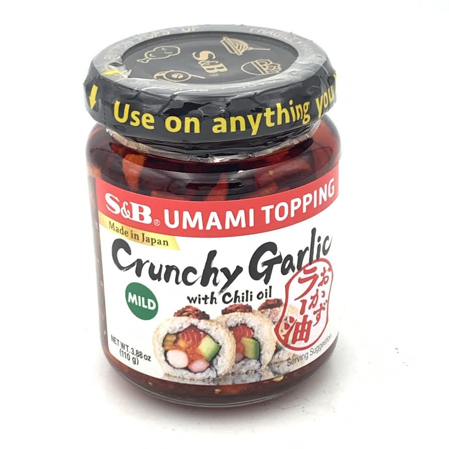 S&B Crunchy Garlic Topping With Chili Oil , From Japan 3.9 oz