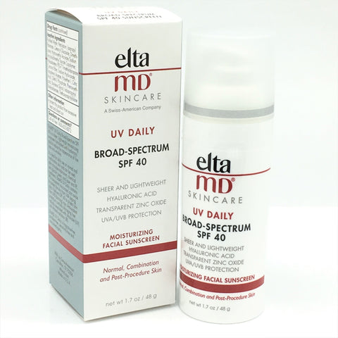 EltaMD UV Daily Broad-Spectrum SPF 40 Moisturizing Facial Sunscreen ,1.7 oz/48 g