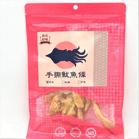 Taiwanese Shreded Squid Snack-Original 100g 食在好味原味霸王級手撕魷魚條