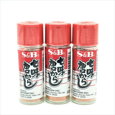 S&B Nanami Togarashi, Seven Spices Chili Pepper Japanese Spice , 3 X 15g