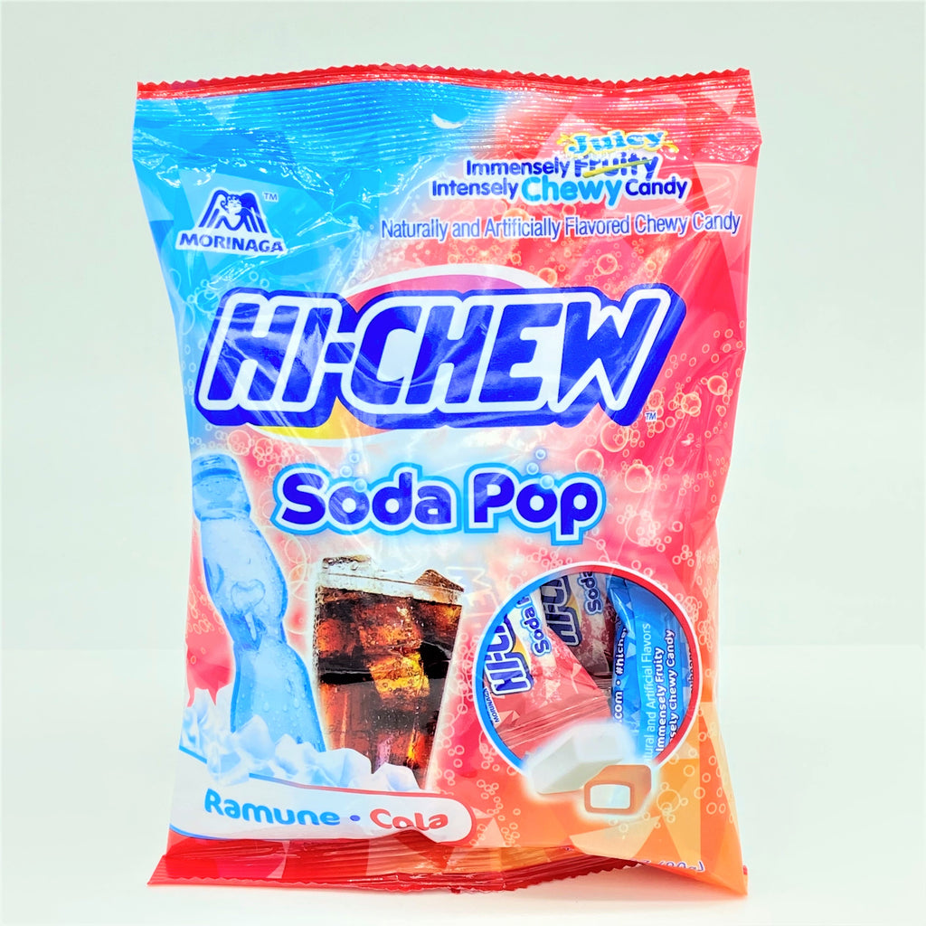Morinaga HI-CHEW Soda Pop,Juicy Chewy Candy ,Ramune+Cola 2.82 oz