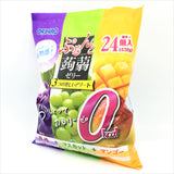 Orihiro Konjac Duo Fruit Juices Jelly-Grape & Muscat Grape & Mango 24 Pc /1 bag