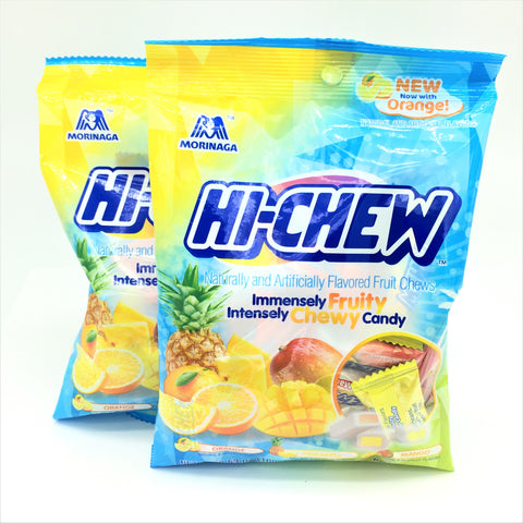 Morinaga HI-CHEW Fruity Chewy Candy - Tropical Mix 3.53 oz (Pack of 2)