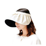 Needs Labo UV Cut Protection From Ultraviolet Rays Hat 14cm UPF50+(BlackxBeige)可折疊空頂貝殼防曬帽