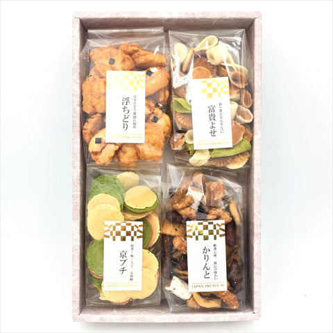 Japanese Premium Yasumoto Kyoto Oyatsu 4 Kinds Rice Cracker 9.15oz /260g