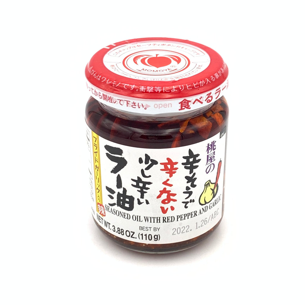 Momoya Seasoned Oil With Red Pepper And Garlic 3.88oz/110g